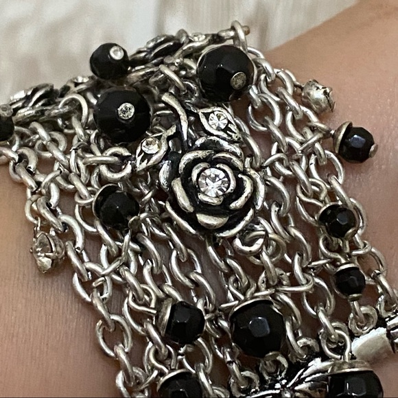 White House Black Market Chain Beaded Watch